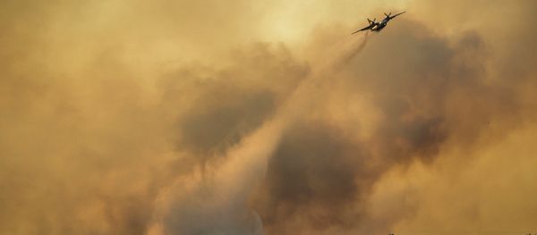 A firework plane extinguishes a forest fire in the Chernobyl area, Ukraine, Tuesday, April 28, 2015 A firework plane extinguishes a forest fire in the Chernobyl area, Ukraine, Tuesday, April 28, 2015 - Sputnik International