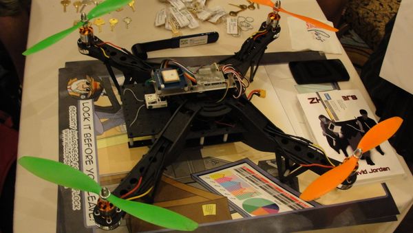 An Aerial Assault drone is displayed during a Def Con hacker gathering August 9, 2015 in Las Vegas - Sputnik International