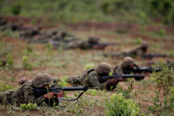 Brazilian Marines take part in a military training in the Formosa Training Camp, in the state of Goias, north of Brasilia, Brazil, Oct. 29, 2014. File photo Brazilian Marines take part in a military training in the Formosa Training Camp, in the state of Goias, north of Brasilia, Brazil, Oct. 29, 2014. File photo - Sputnik International