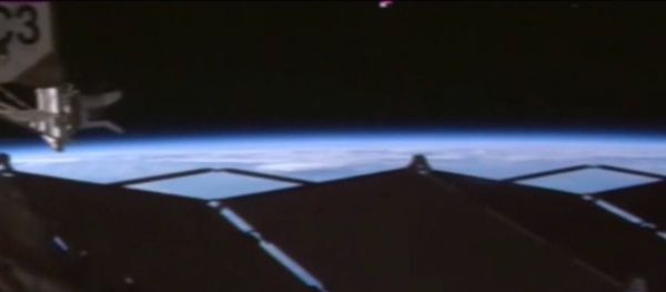 UFO spotted over ISS in NASA live stream footage. UFO spotted over ISS in NASA live stream footage. - Sputnik International