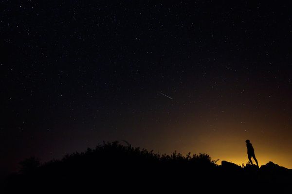 A Perseid meteor along the Milky Way illuminates the dark sky near Villadiego in the province of Burgos, northern Spain, during the Perseids meteor shower on August 12, 2015 A Perseid meteor along the Milky Way illuminates the dark sky near Villadiego in the province of Burgos, northern Spain, during the Perseids meteor shower on August 12, 2015 - Sputnik International