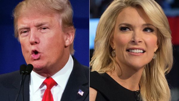 Republican presidential candidate Donald Trump and Fox News Channel host and moderator Megyn Kelly during the first Republican presidential debate. - Sputnik International