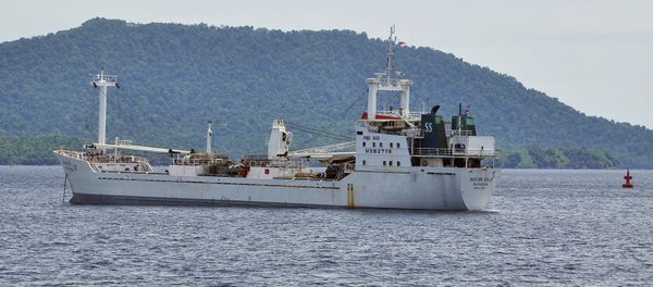 Thai-owned cargo ship Silver Sea 2 is anchored off an Indonesian Navy base in Sabang, Aceh province, Indonesia. Thai-owned cargo ship Silver Sea 2 is anchored off an Indonesian Navy base in Sabang, Aceh province, Indonesia. - Sputnik International