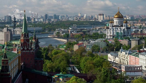 View of the Moscow Kremlin towers, Alexander Garden and the Cathedral of Christ the Savior. View of the Moscow Kremlin towers, Alexander Garden and the Cathedral of Christ the Savior. - Sputnik International