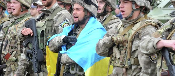 Servicemen of Eastern Corps, a special company of the Ukrainian Ministry of Internal Affairs, take the oath during a farewell ceremony in northeastern Ukrainian city of Kharkiv Servicemen of Eastern Corps, a special company of the Ukrainian Ministry of Internal Affairs, take the oath during a farewell ceremony in northeastern Ukrainian city of Kharkiv - Sputnik International
