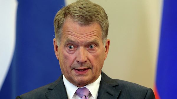 Finnish President Sauli Niinisto speaks during his and Russian President Vladimir Putin's news conference after the talks at a residence at the Black Sea resort of Sochi, southern Russia, in Sochi, Russia, Friday, Aug. 15, 2014 - Sputnik International