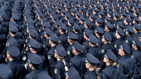 Police officers attend an official swearing-in ceremony in Kiev on July 4, 2015 - Sputnik International