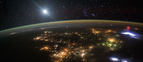 An astronaut flying over Central America in the International Space Station earlier this month captured this photo of the nighttime sky above Earth. An astronaut flying over Central America in the International Space Station earlier this month captured this photo of the nighttime sky above Earth. - Sputnik International