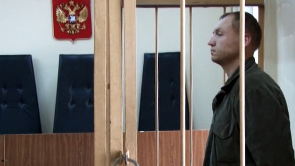 Employee of the Tartu Department of Estonian Security Police (KAPO) Eston Kohver detained in the Pskov Region at the trial in Moscow's Lefortovo Court - Sputnik International
