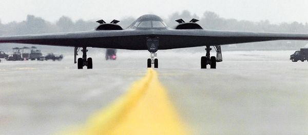 This image obtained from the US Air Force 23 October, 2001 shows a B-2 Spirit Stealth Bomber Spirit of Alaska, from the 393rd Bomb Squadron out of Whiteman Air Force Base, Mo., as it taxis out to take offThis image obtained from the US Air Force 23 October, 2001 shows a B-2 Spirit Stealth Bomber Spirit of Alaska, from the 393rd Bomb Squadron out of Whiteman Air Force Base, Mo., as it taxis out to take off This image obtained from the US Air Force 23 October, 2001 shows a B-2 Spirit Stealth Bomber Spirit of Alaska, from the 393rd Bomb Squadron out of Whiteman Air Force Base, Mo., as it taxis out to take offThis image obtained from the US Air Force 23 October, 2001 shows a B-2 Spirit Stealth Bomber Spirit of Alaska, from the 393rd Bomb Squadron out of Whiteman Air Force Base, Mo., as it taxis out to take off - Sputnik International