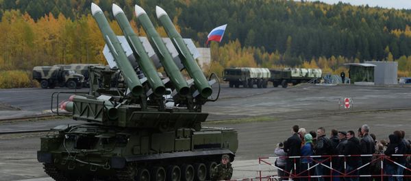 The Buk-M2E missile system at the 9th International Exhibition of Arms, Military Equipment and Ammunition in Nizhny Tagil The Buk-M2E missile system at the 9th International Exhibition of Arms, Military Equipment and Ammunition in Nizhny Tagil - Sputnik International