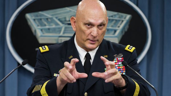 Outgoing Army Chief of Staff Gen. Ray Odierno speaks during his final news briefing at the Pentagon, on Wednesday, Aug. 12, 2015, outside Washington Outgoing Army Chief of Staff Gen. Ray Odierno speaks during his final news briefing at the Pentagon, on Wednesday, Aug. 12, 2015, outside Washington - Sputnik International