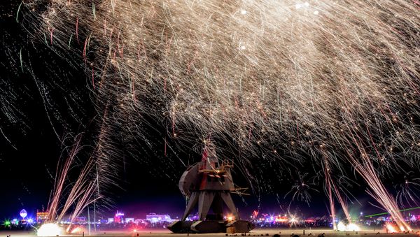 Burning Man Participants Being Bitten by Bloodthirsty Bugs Burning Man Participants Being Bitten by Bloodthirsty Bugs - Sputnik International