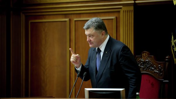 Ukrainian President Petro Poroshenko during a session of the Verkhovna Rada of Ukraine - Sputnik International