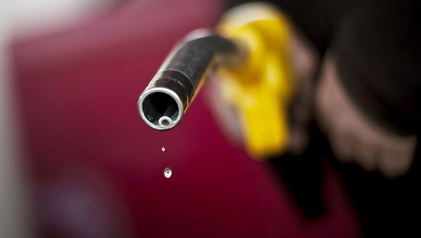 A driver after refueling at a Dijon's gas station - Sputnik International