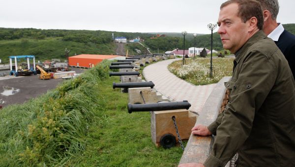 Prime Minister Medvedev visits Far Eastern Federal District. Kuril Islands Prime Minister Medvedev visits Far Eastern Federal District. Kuril Islands - Sputnik International