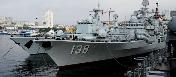 he destroyers Shenyang and Taizhou that have arrived in Vladivostok together with five other Chinese warships for the second stage of the Naval Cooperation 2015 exercis he destroyers Shenyang and Taizhou that have arrived in Vladivostok together with five other Chinese warships for the second stage of the Naval Cooperation 2015 exercis - Sputnik International
