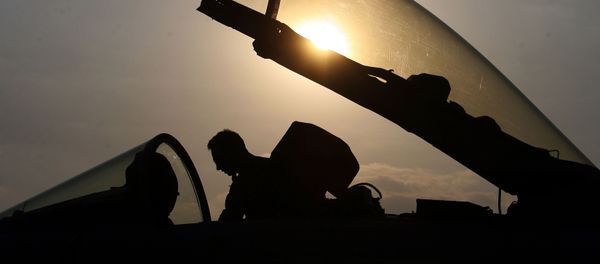 A German Airforce officer sits in the cockpit of a Eurofighter Typhoon A German Airforce officer sits in the cockpit of a Eurofighter Typhoon - Sputnik International