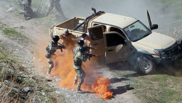 SCO special forces hold military drills in Kyrgyzstan SCO special forces hold military drills in Kyrgyzstan - Sputnik International