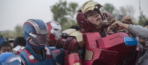 Fans dressed like Iron man waits for US actors during the promotion of Marvel's Avengers: Age Of Ultron in Beijing on April 19, 2015 - Sputnik International
