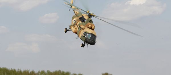 A Mi-17 V-5 helicopter is demonstrated at the testing facility of the OAO Kazan Helicopter Plant, part of the Helicopters of Russia, a Russian helicopter building holding - Sputnik International