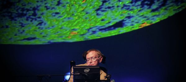 British theoretical physicist professor Stephen Hawking gives a lecture during the Starmus Festival on the Spanish Canary island of Tenerife on September 23, 2014. British theoretical physicist professor Stephen Hawking gives a lecture during the Starmus Festival on the Spanish Canary island of Tenerife on September 23, 2014. - Sputnik International