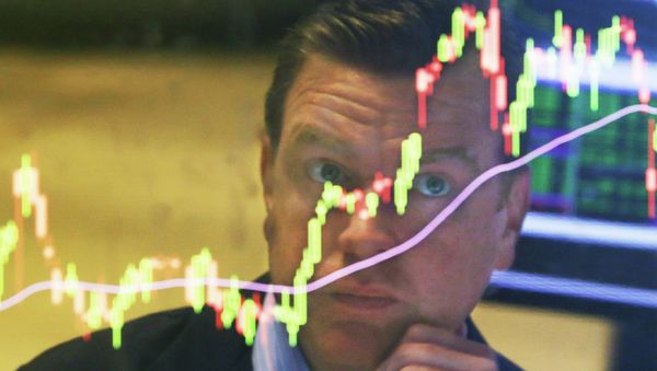 Specialist Michael O'Mara works on the floor of the New York Stock Exchange, Tuesday, Aug. 25, 2015` Specialist Michael O'Mara works on the floor of the New York Stock Exchange, Tuesday, Aug. 25, 2015` - Sputnik International