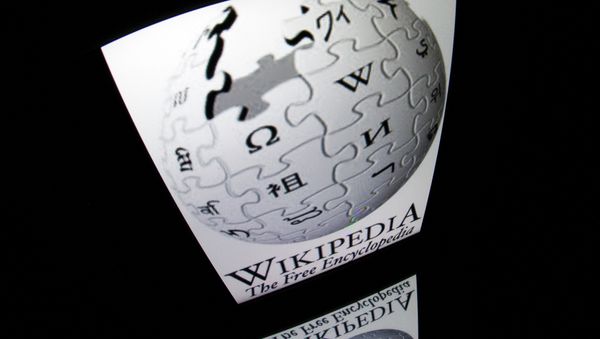 The Wikipedia logo is seen on a tablet screen on December 4, 2012 in Paris The Wikipedia logo is seen on a tablet screen on December 4, 2012 in Paris - Sputnik International