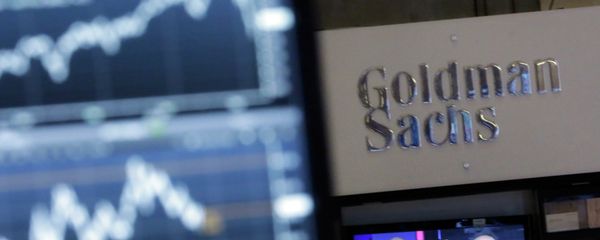 A screen at a trading post on the floor of the New York Stock Exchange is juxtaposed with the Goldman Sachs booth A screen at a trading post on the floor of the New York Stock Exchange is juxtaposed with the Goldman Sachs booth - Sputnik International