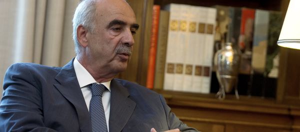 Leader of Greek conservative New Democracy party Vangelis Meimarakis speaks to Greek President Prokopis Pavlopoulos (not pictured) during their meeting in the presidential palace in Athens, Greece, August 21, 2015 Leader of Greek conservative New Democracy party Vangelis Meimarakis speaks to Greek President Prokopis Pavlopoulos (not pictured) during their meeting in the presidential palace in Athens, Greece, August 21, 2015 - Sputnik International