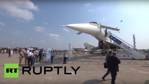 Legendary Soviet-era Tu-144 supersonic aircraft on display at MAKS-2015 - Sputnik International