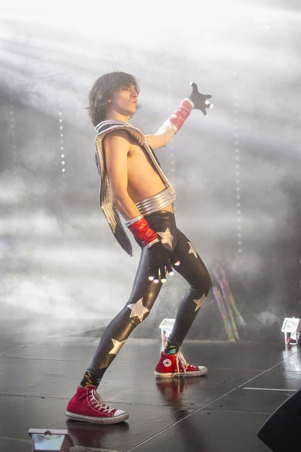 Kereel Your Daddy Blumenkrants of Russia, winner of the 2015 Air Guitar World Championships, performs after his victory in Oulu, Finland on Friday, Aug. 28, 2015 - Sputnik International