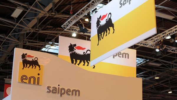 Logo of Italian energy giant Eni's oil service subsidiary Saipem - Sputnik International