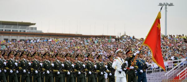 Soldiers of China's People's Liberation Army (PLA) march during a rehearsal for a military parade in Beijing Soldiers of China's People's Liberation Army (PLA) march during a rehearsal for a military parade in Beijing - Sputnik International
