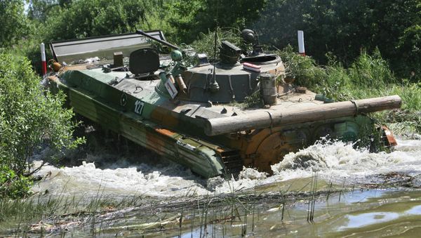 Training range for amphibious armored vehicle drivers - Sputnik International