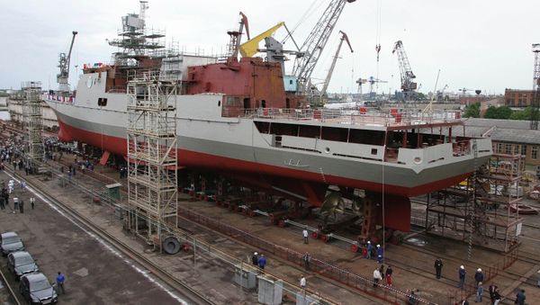 Second Tarkash (Quiver) frigate launching - Sputnik International