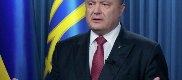 Ukraine's President Petro Poroshenko addresses to the nation in Kiev, Ukraine, Monday, Aug. 31, 2015 - Sputnik International