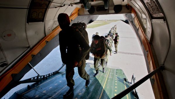 Arriving at a base outside the southwestern Russian Black Sea coast city of Novorossiysk earlier this week, Belarusian and Serbian airborne forces have joined with their Russian counterparts for a training exercise dubbed 'Slavic Brotherhood'. The drills include exercises against a 'Maidan scenario' aimed at destabilizing national governments. - Sputnik International