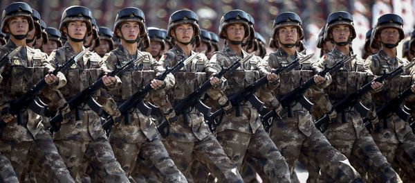 Chinese troops march during the military parade marking the 70th anniversary of the end of World War Two, in Beijing, China, September 3, 2015 Chinese troops march during the military parade marking the 70th anniversary of the end of World War Two, in Beijing, China, September 3, 2015 - Sputnik International