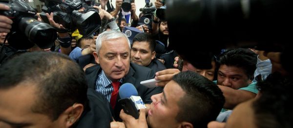 Guatemala's President Otto Perez Molina arrives to court to face corruption charges, after submitting his resignation in Guatemala City, Thursday, Sept. 3, 2015. Guatemala's President Otto Perez Molina arrives to court to face corruption charges, after submitting his resignation in Guatemala City, Thursday, Sept. 3, 2015. - Sputnik International