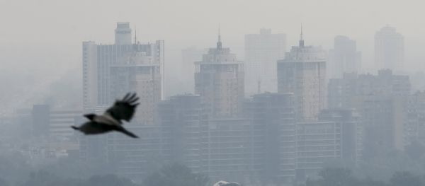 Buildings are seen amid a layer of smoke in Kiev, Ukraine, September 3, 2015 Buildings are seen amid a layer of smoke in Kiev, Ukraine, September 3, 2015 - Sputnik International