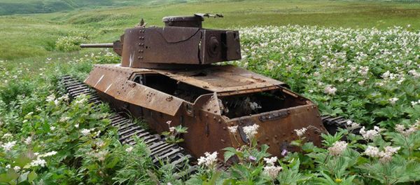 Shinhoto Chi-Ha medium tank on Shumshu island Shinhoto Chi-Ha medium tank on Shumshu island - Sputnik International