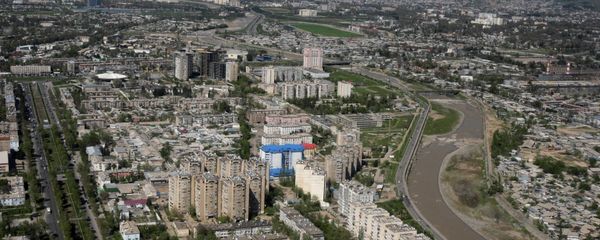 This aeriel view taken through an airplane window shows Dushanbe, the capital of Tajikistan, Monday, April 5, 2010 This aeriel view taken through an airplane window shows Dushanbe, the capital of Tajikistan, Monday, April 5, 2010 - Sputnik International