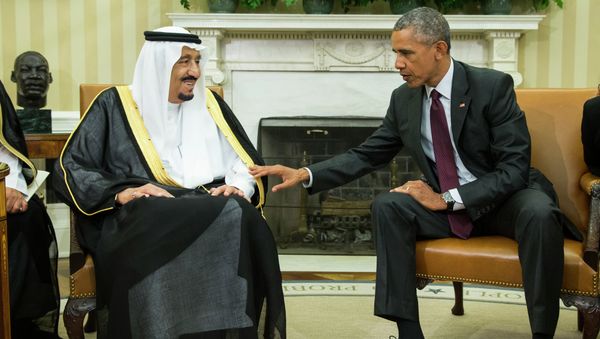 President Barack Obama, right, meets with King Salman of Saudi Arabia in the Oval Office of the White House, on Friday, Sept. 4, 2015, in Washington President Barack Obama, right, meets with King Salman of Saudi Arabia in the Oval Office of the White House, on Friday, Sept. 4, 2015, in Washington - Sputnik International