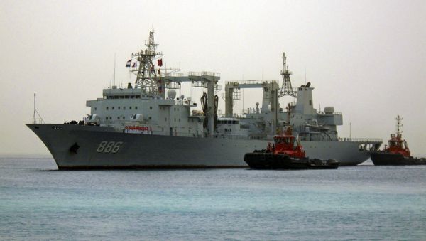 Chinese navy warships arrive at the seaport of Port Sudan August 25, 2015. - Sputnik International