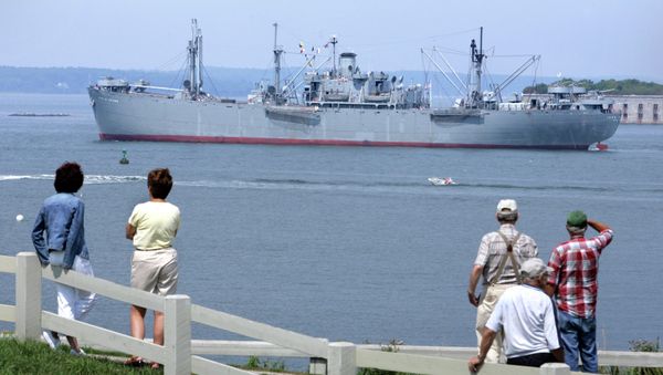 The Liberty Ship S.S. John W. Brown arrives in Portland Harbor, Thursday, Aug. 16, 2007, in Portland, Maine The Liberty Ship S.S. John W. Brown arrives in Portland Harbor, Thursday, Aug. 16, 2007, in Portland, Maine - Sputnik International