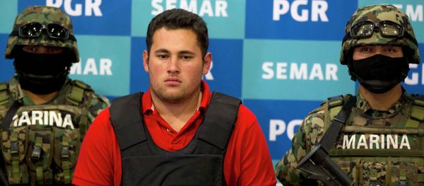 A man presented by authorities as Alfredo Guzman Salazar is shown to the media in Mexico City, Thursday, June 21, 2012 A man presented by authorities as Alfredo Guzman Salazar is shown to the media in Mexico City, Thursday, June 21, 2012 - Sputnik International