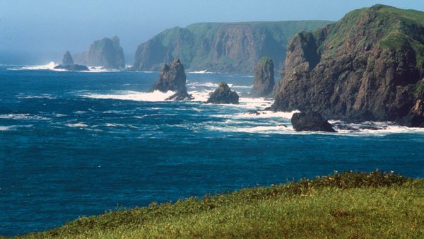 Rocks off Shikotan Island, aka Spanberg or Sikotan, in the Kurils - Sputnik International