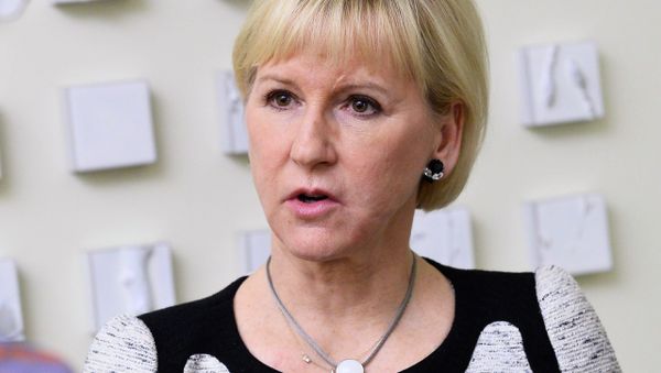 Sweden's Foreign Minister Margot Wallstrom talks to journalists after a meeting with representatives of the Swedish business community at the Ministry of Enterprise and Innovation in Stockholm, Sweden, on March 19, 2015 Sweden's Foreign Minister Margot Wallstrom talks to journalists after a meeting with representatives of the Swedish business community at the Ministry of Enterprise and Innovation in Stockholm, Sweden, on March 19, 2015 - Sputnik International