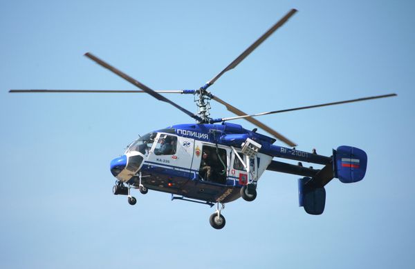Ka-226 is seen during field emergency removal training exercises involving Russia's Emergency Situations Ministry and Interior Ministry units. - Sputnik International